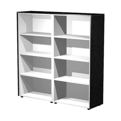 Coppia Prestige - mobili medio alti a giorno  - 162,8 x 43 x 158,2 cm - nero venato