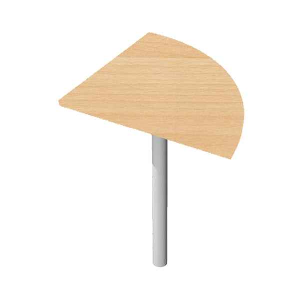 Raccordo angolare 90° per scrivanie Easy - 80 x 80 cm - faggio/grigio cromato