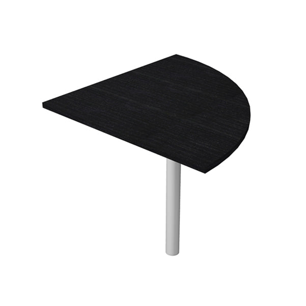 Raccordo angolare 90° per scrivanie Easy - 80 x 80 cm - nero venato/grigio cromato