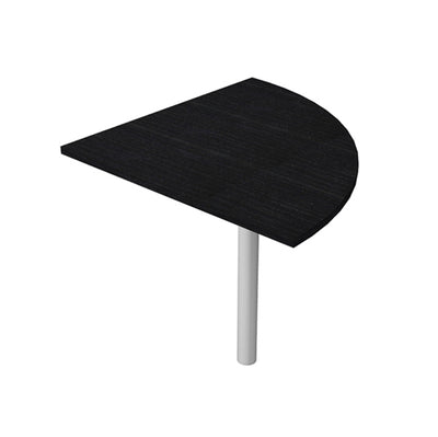 Raccordo angolare 90° per scrivanie Easy - 80 x 80 cm - nero venato/grigio cromato