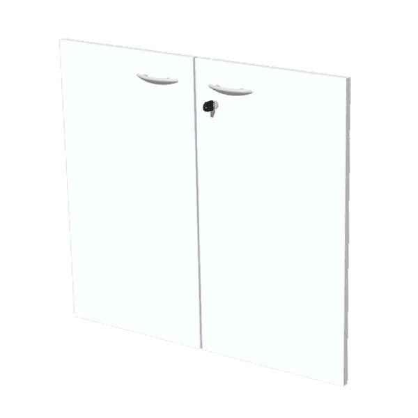 Coppia ante Easy - per mobile basso - 80 x 67 cm - spessore 18 mm - melaminico - bianco