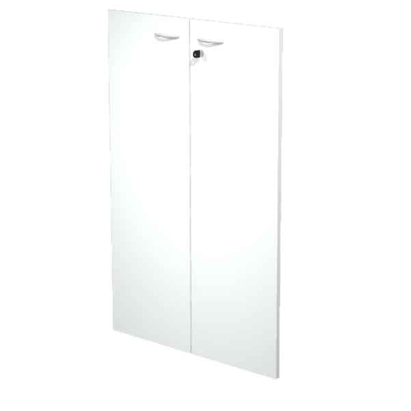 Coppia ante Easy - per mobile medio - 80 x 115 cm - spessore 18 mm - melaminico - bianco