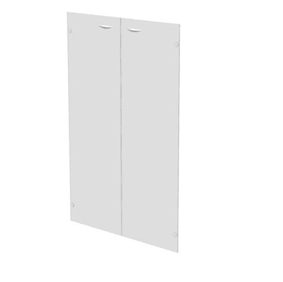 Coppia ante Easy - per mobile medio - 80 x 115 cm - spessore 5 mm - vetro satinato
