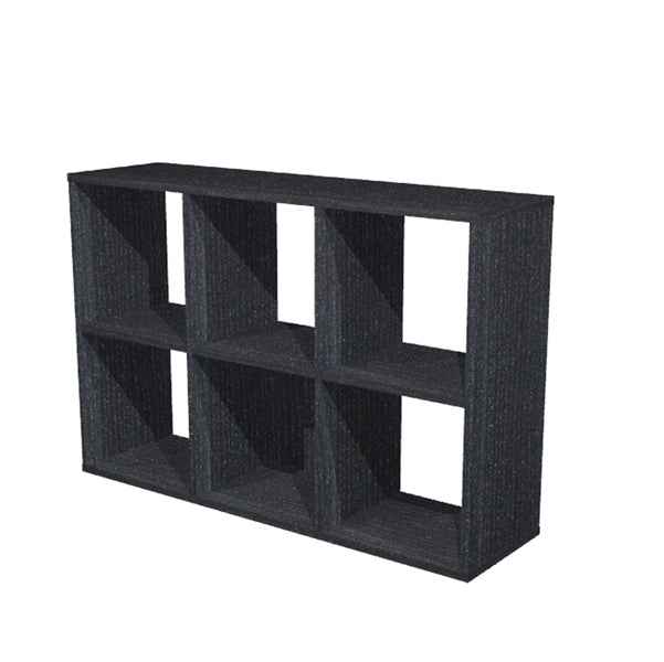 Libreria casellario Rainbow - 6 caselle - 104,1 x 29,2 x 69,8 cm - nero venato