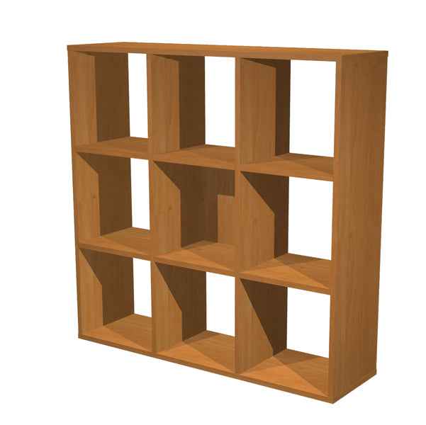 Libreria casellario Rainbow - 9 caselle - 104,1x29,2x103,9 cm - noce chiaro