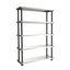 Scaffale - 5 ripiani - 119 x 45 x 185 cm - PPL /metallo - grigio/nero - Terry