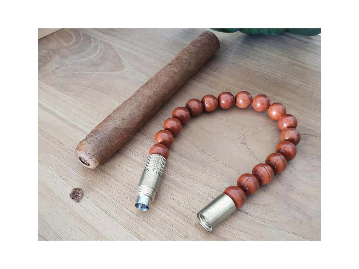 Les Fines Lames BRACCIALE PUNCH STAINLESS STEEL RED JASPER - M