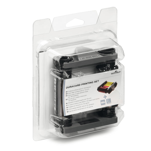 Kit di stampa per stampante Duracard ID 300 (nastro a colori + 100 tessere) - Durable