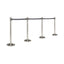 Colonnina segnapercorso cromata - altezza 100 cm - nastro retrattile grigio da 210 cm - Securit