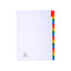Separatore alfabetico A/Z - cartoncino bianco 160 gr - tasti colorati - A4 - Exacompta
