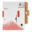 Scatola archivio Speedbox - dorso 8 cm - 35 x 25 cm - bianco e rosso - Esselte