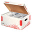 Scatola container Speedbox - Small - 25,2 x 35,5cm -  dorso 19,3 cm - bianco e rosso - Esselte