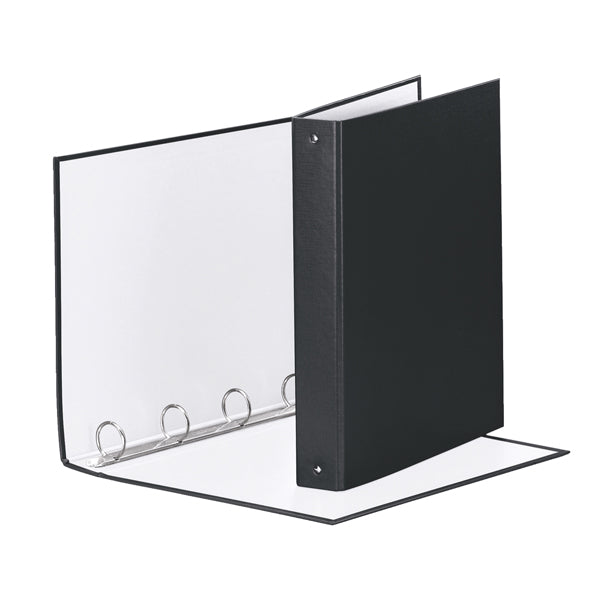 Raccoglitore Meeting - 22 x 30 cm - 4 anelli tondi 30 mm - dorso 4 cm - PP - nero - Esselte