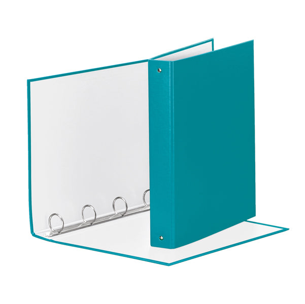 Raccoglitore Meeting - 22 x 30 cm - 4 anelli tondi 30 mm - dorso 4 cm - PP - turchese - Esselte