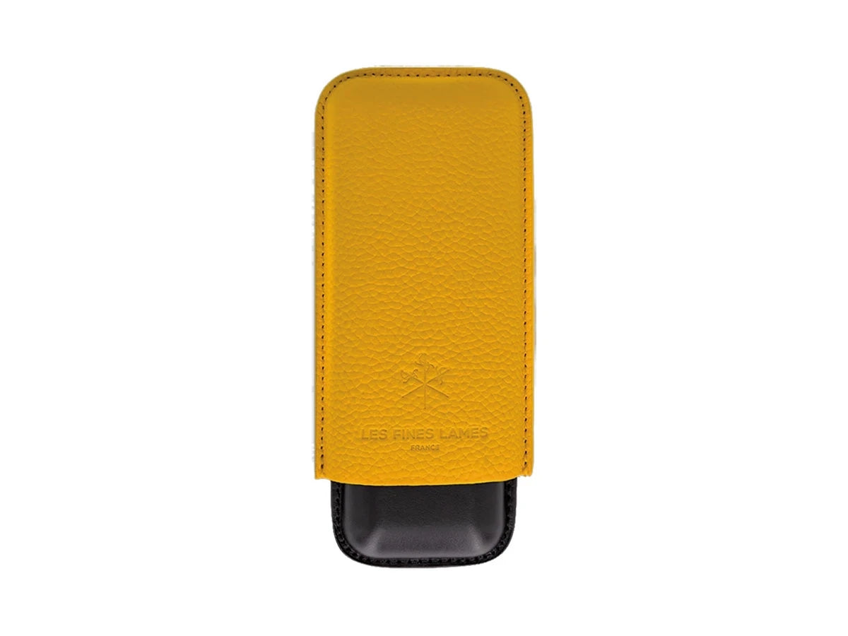 Les Fines Lames CIGAR CASE DUO YELLOW PEBBLE