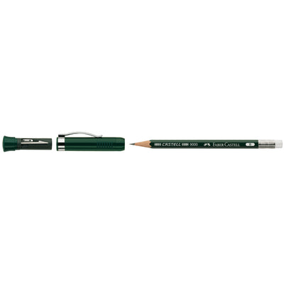 Matita in grafite castell 9000 Extender - gradazione B - Faber-Castell - set regalo con temperamatite