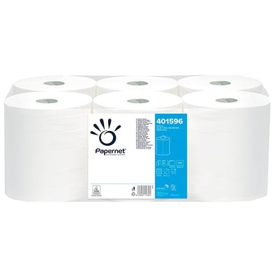 Asciugamani in rotolo Centrefeed - Maxi - 197 mm x 137 mt - diametro 19,3 cm - 2 veli - 18 gr - goffratura micro - bianco - Papernet
