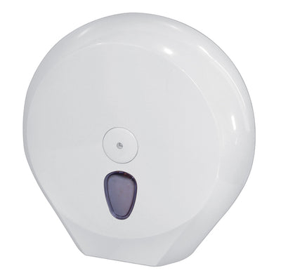 Dispenser carta igienica rotolo Maxi Jumbo - 33,5 x 12,8 x 33,5 cm - rotolo diametro 29 cm - bianco - Mar Plast