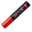 Marcatore a base d'acqua Uni Posca PC17K - punta extra large a scalpello 15,0mm  - rosso - Uni Mitsubishi