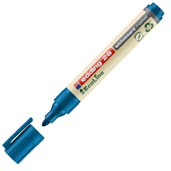 Marcatore per lavagne bianche 28 EcoLine - punta conica - da 1,5 a 3 mm - colori assortiti - Edding - astuccio 4 pezzi