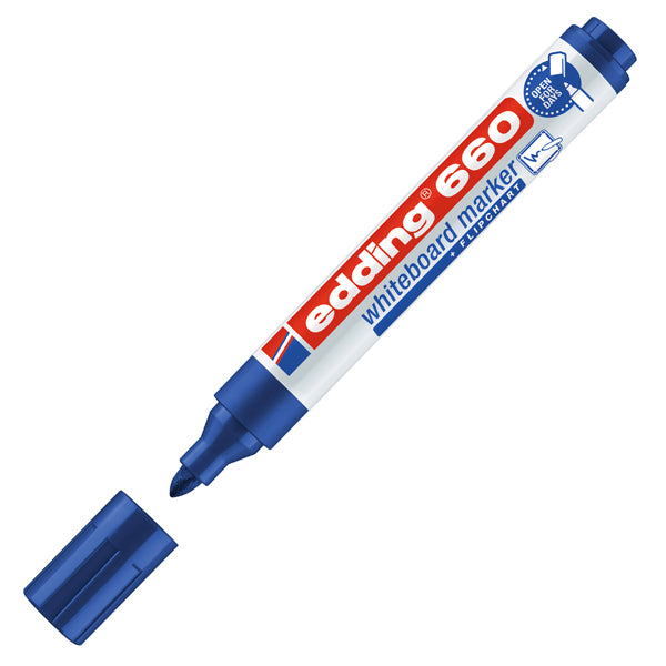 Marcatore per lavagne bianche 660 - punta conica - da 1,5 a 3 mm - Edding - astuccio 4 pezzi