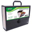 Portadocumenti a soffietto - 25 tasche - A4 - PP - nero - Lebez