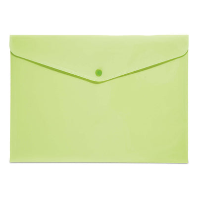 Set 4 Buste con bottone - PPL - 33,5x23.5 cm - Mix 4 colori Pastello Lebez