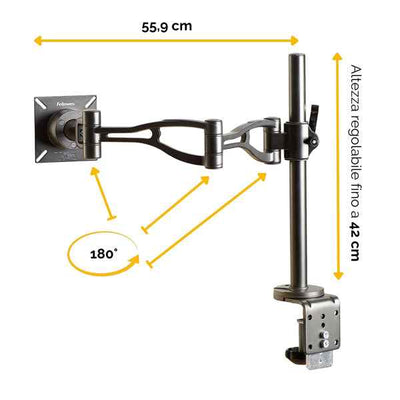 Braccio porta monitor singolo Professional Series - Fellowes