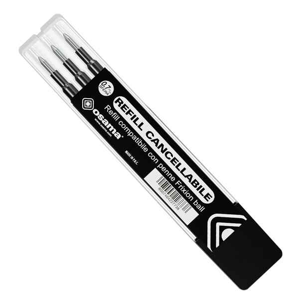 Kit refill gel Riscrivi - 0,7 mm - colori assortiti (blu/rosso/nero/verde - Osama - expo 96 pezzi
