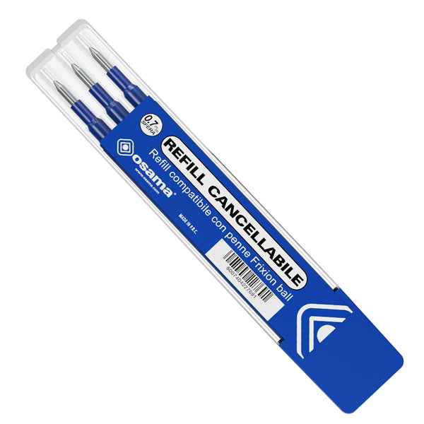 Kit refill gel Riscrivi - 0,7 mm - colori assortiti (blu/rosso/nero/verde - Osama - expo 96 pezzi