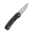Dettaglio lama 14C28N satin QSP Osprey G-10 CF tritato blu