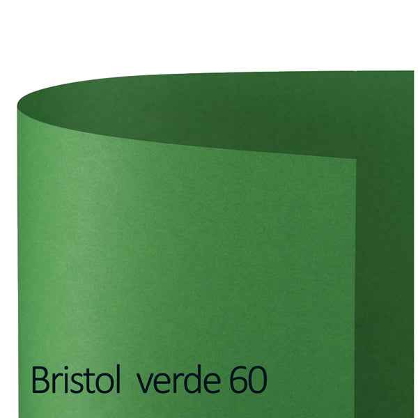 Cartoncino Bristol Color - 50 x 70 cm - 200 gr - verde 60 - Favini - conf. 25 pezzi