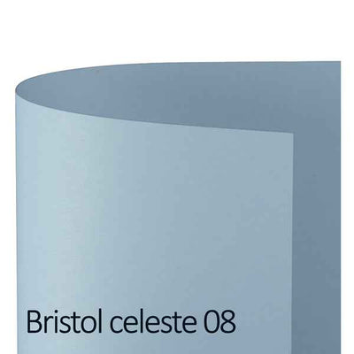 Cartoncino Bristol Color - 50 x 70 cm - 200 gr - celeste 08 - Favini - conf. 25 pezzi