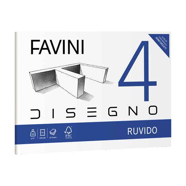 Album Favini 4 - 33 x 48 cm - 220 gr - 20 fogli - ruvido - Favini