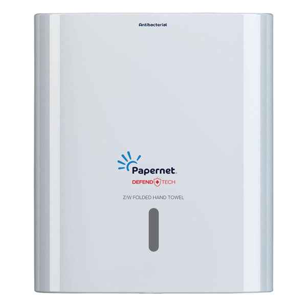 Dispenser asciugamani piegati a Z/W Hi-Tech - 29 x 10,8 x 33,6 cm - bianco - Papernet