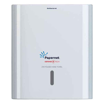 Dispenser asciugamani piegati a Z/W Hi-Tech - 29 x 10,8 x 33,6 cm - bianco - Papernet