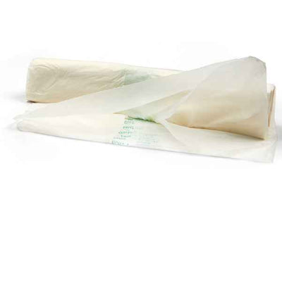 Biosacco per immondizia - 42x42 cm - 10 L - 19 micron - bianco - Perfetto - rotolo da 15 sacchi
