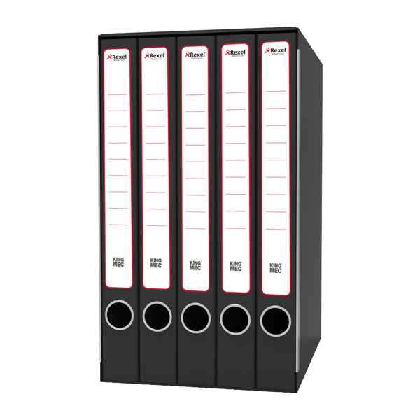 Gruppo registratori Quintetto - 23 x 32 cm - con 5 cartelle 3 lembi - dorso 23 cm - grigio - Rexel