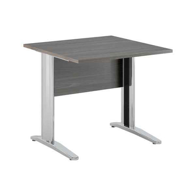 Scrivania lineare Easy - 80 x 80 x 72 cm - Frassino toscano/grigio cromato