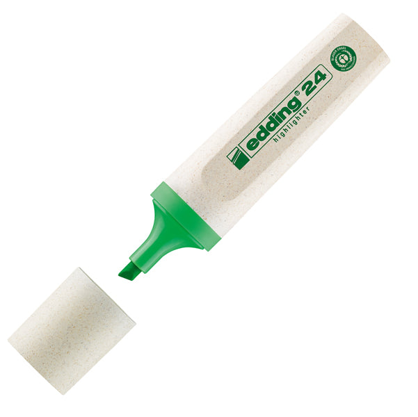 Evidenziatore 24 EcoLine - punta scalpello - da 2 a 5 mm - colori assortiti - Edding - astuccio 4 pezzi