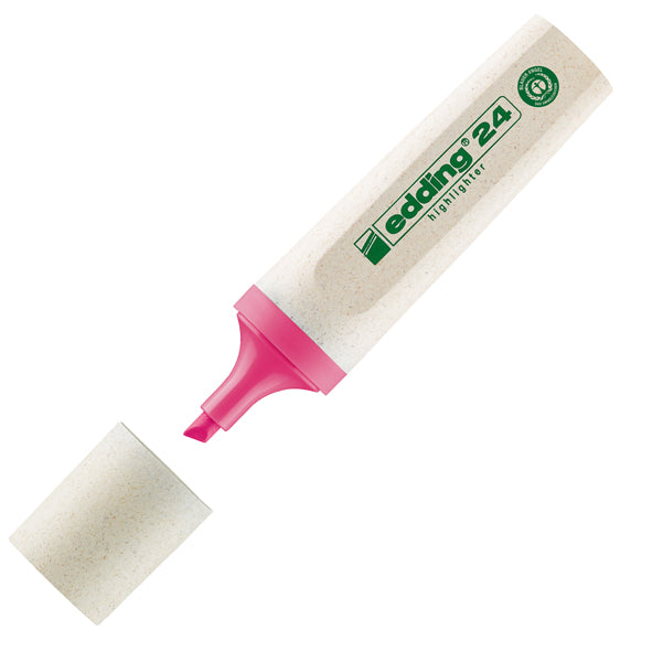Evidenziatore 24 EcoLine - punta scalpello - da 2 a 5 mm - colori assortiti - Edding - astuccio 4 pezzi