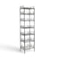 Metallika Scaffale Modulare in Acciaio Cromato 60 × 45 × H 252 cm, 7 Ripiani