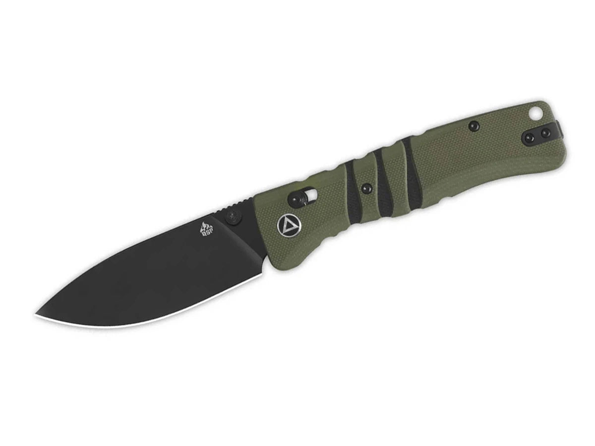 Coltello EDC QSP Ripley G-10 14C28N black stonewash verde/nero QS160-C2