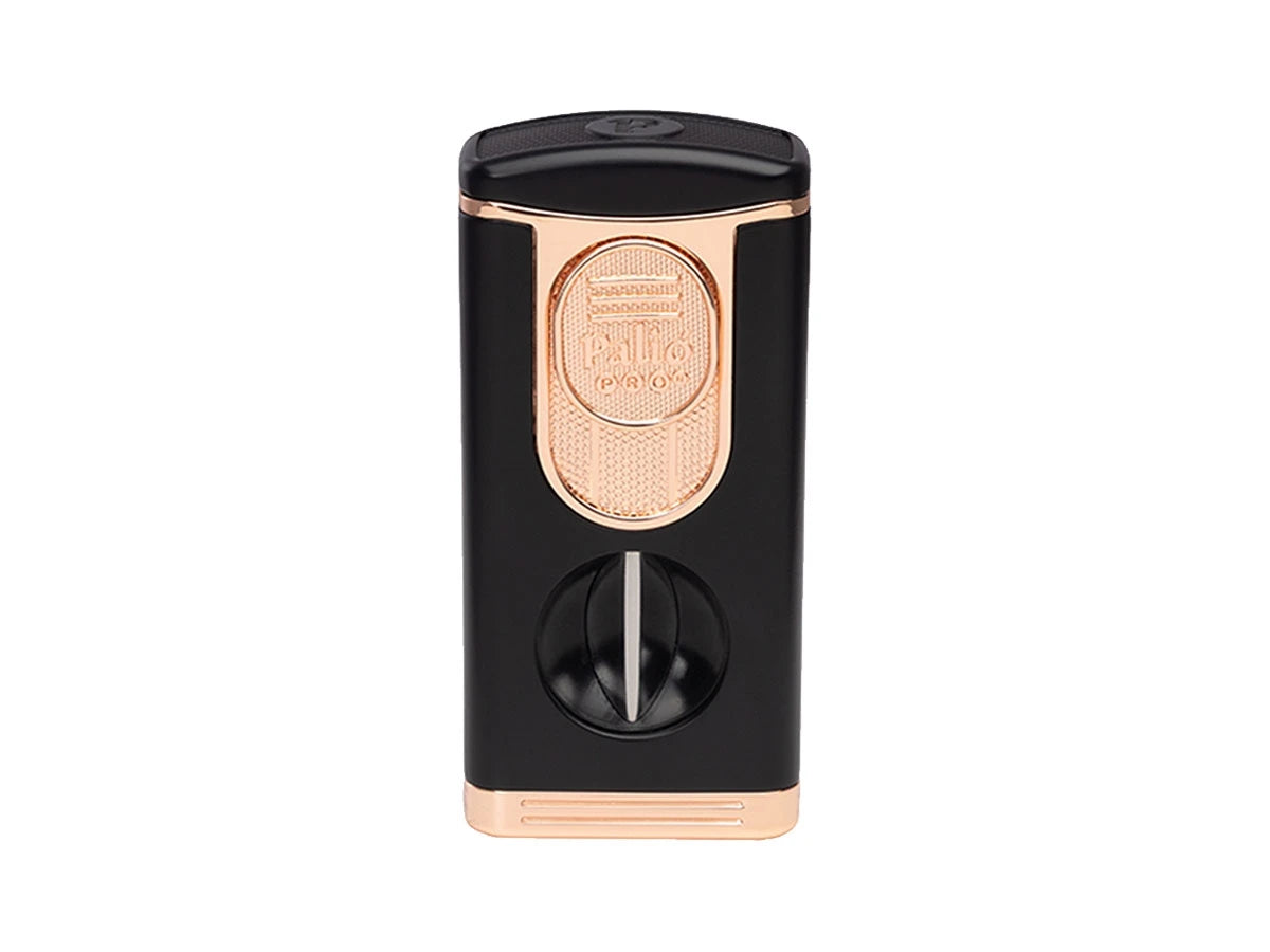Paliò ACCENDISIGARI TREVI TRIPLE w/V-CUTTER JET (PAL-CL-3100BKRS) Black & Rose