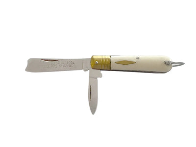 Coltello folding Mozzi 2 lame manico plastica e ottone 13 cm Made in Italy