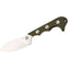 Coltello da collo QSP Neckmuk G-10 D2 drop point verde QS125-C