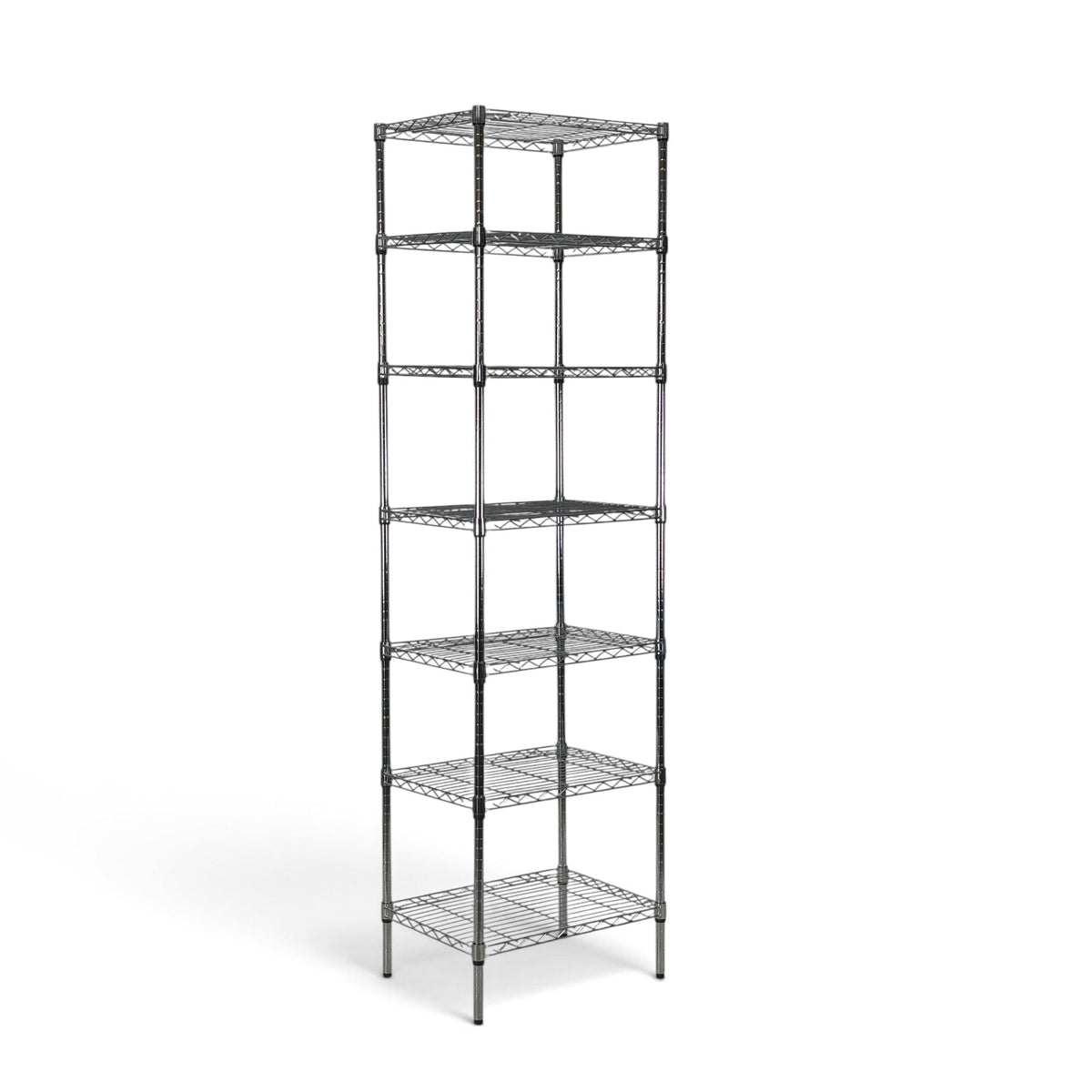 Metallika Scaffale Modulare in Acciaio Cromato 60 × 35 × H 202 cm, 7 Ripiani