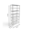 Metallika Scaffale Modulare in Acciaio Cromato 90 × 45 × H 202 cm, 7 Ripiani