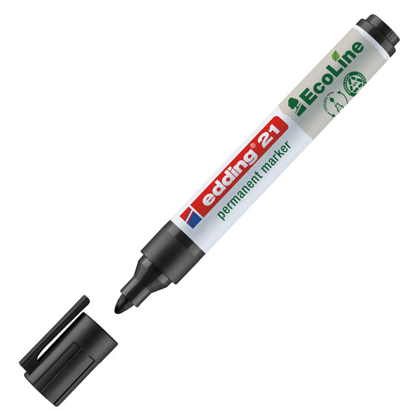 Marcatore permanente 21 Ecoline - punta conica -  da 1,5 a 3 mm - nero - Edding