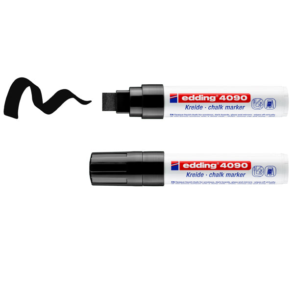 Marcatore a gesso liquido 4090 - punta scalpello - da 4 a 15mm - Edding - astuccio 4 pezzi